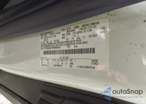 2019 Ford Transit-250 из США, поврежденный, VIN 1FTYR2XG7KKB86361